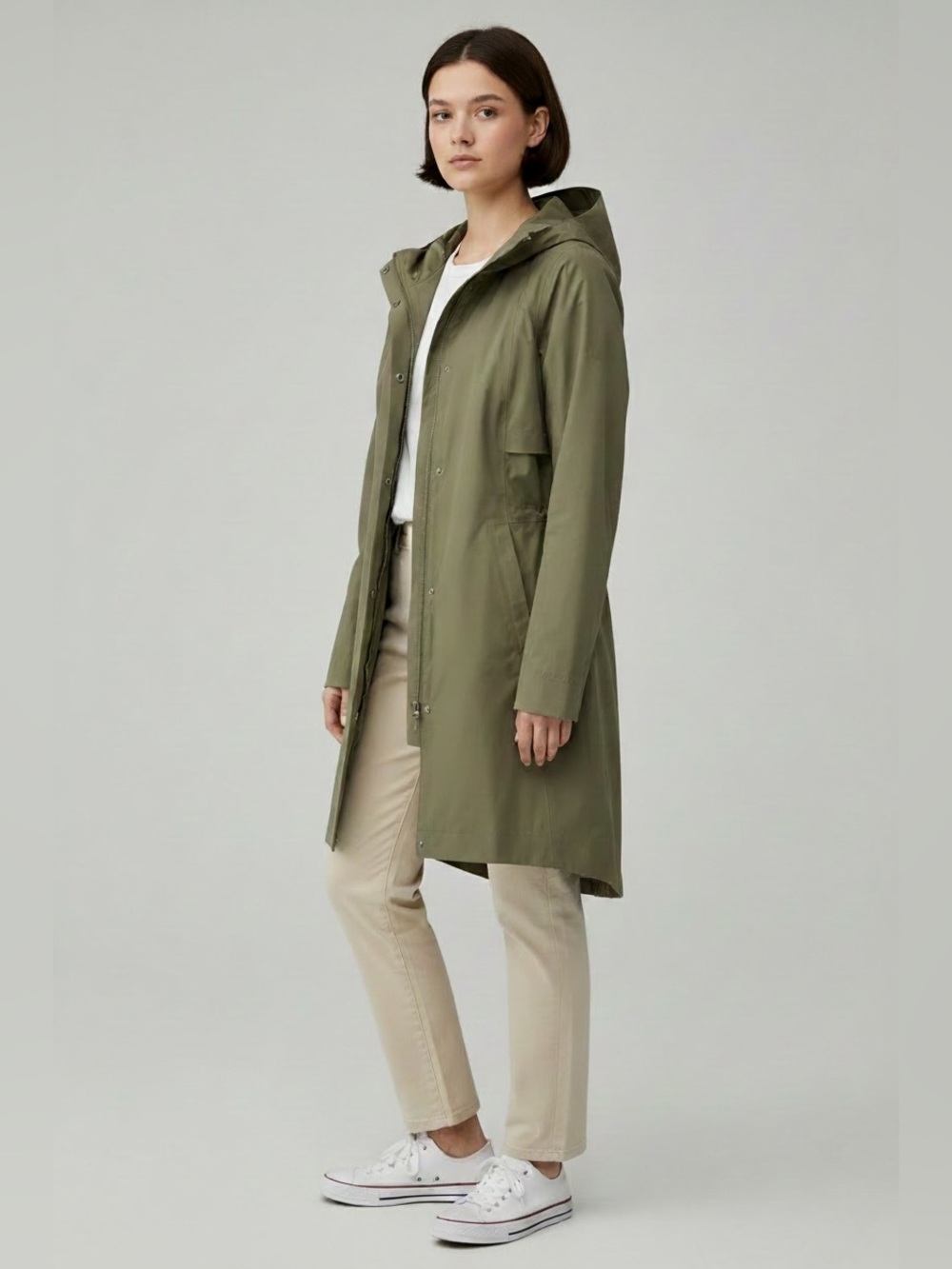 Lululemon Rain Rebel Olive Green Women's Waterproof Hooded Coat
